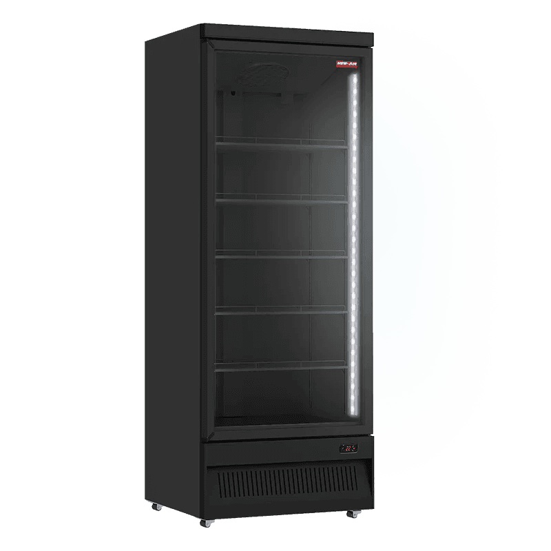 New Air NGF-30-HB 30″ Single Glass Door Black Merchandising Freezer