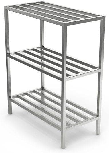 Winholt - 48" Aluminum E-Channel Cooler and Backroom Center Mount Shelving With 3 Shelves - ALSCH-48-324-CM
