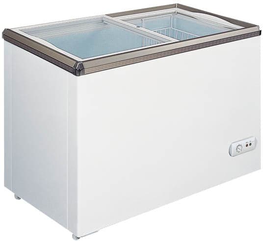 Omcan - 46″ Ice Cream Display Chest Freezer with Flat Glass Top - 45293