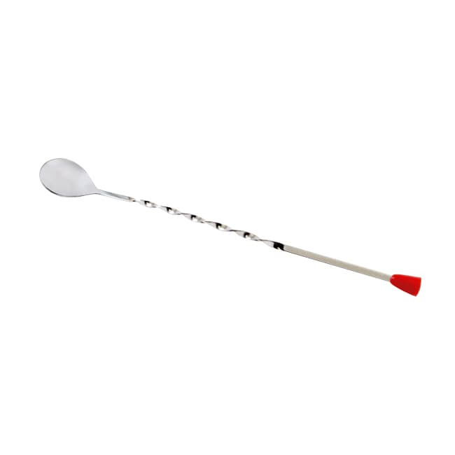 11″ Stainless Steel Bar Spoon with Red Knob