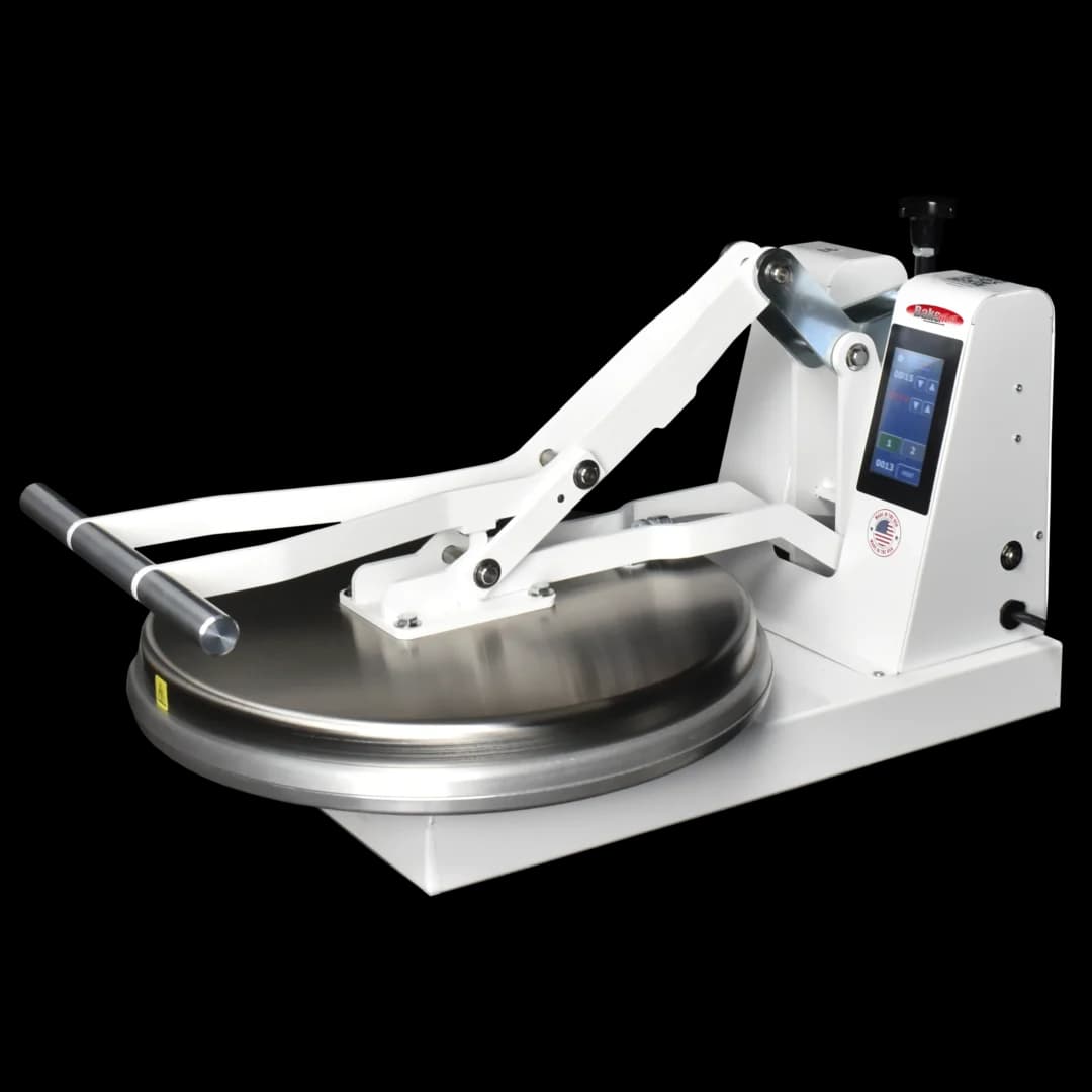 BakeMax BMDM18 Commercial Countertop Single Upper Heat Clamshell Manual Pizza Press