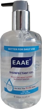 Hand Sanitizer with 75% Alcohol-300ml Clear Bottle with Pump