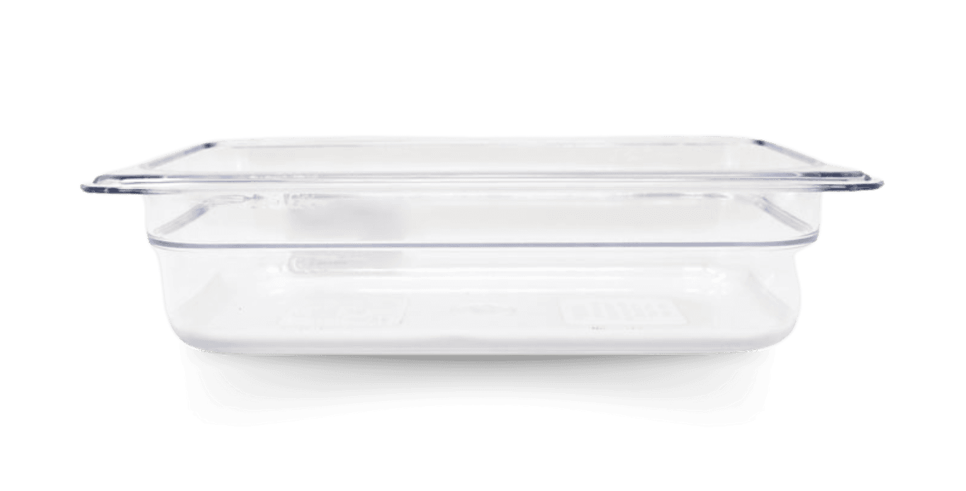 GN 1/4 Quarter-size Polycarbonate Clear Food Pan, 2 1/2″ Deep