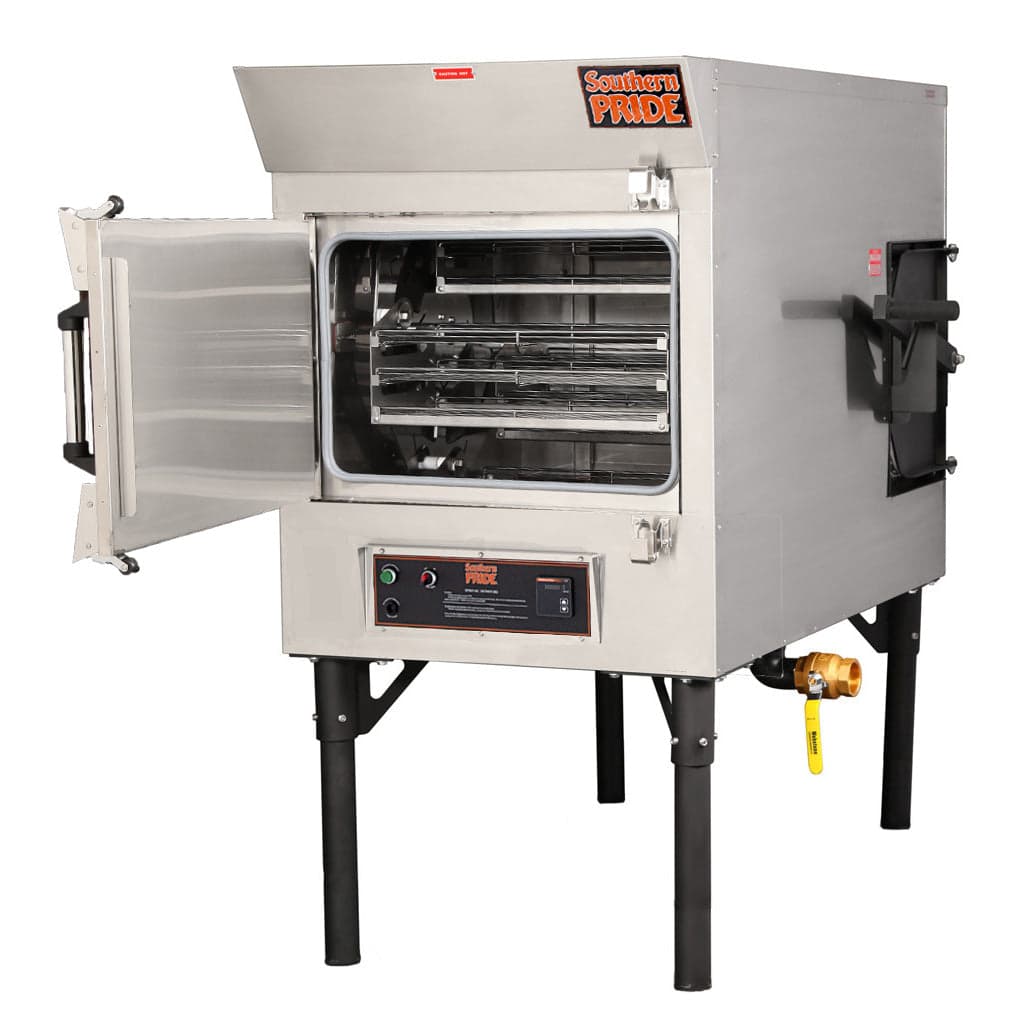 Southern Pride MLR-150 Natural Gas‐Fired Wood Burning Rotisserie Smoker – 120V