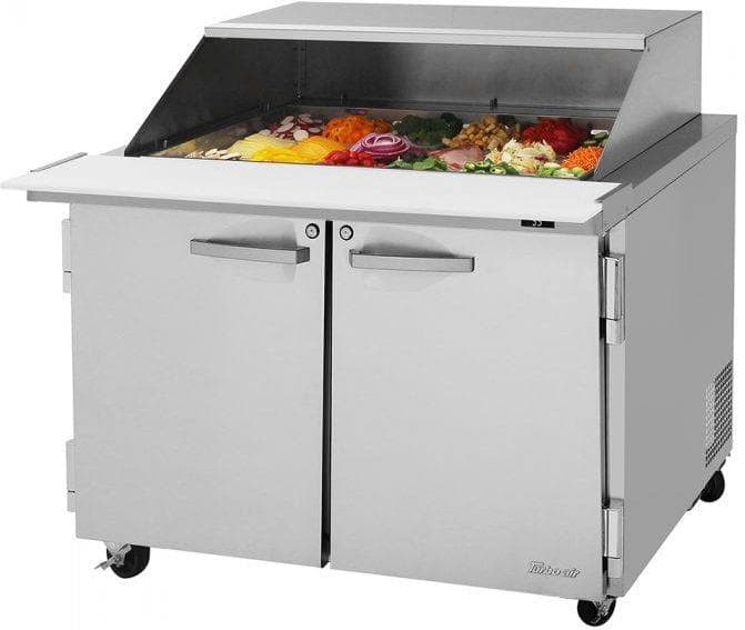 Turbo Air – PRO Series 48.25″ Silver Two-Section Mega Top Sandwich/Salad Prep Table-Slide Lid with Side Breathing – PST-48-18-N-SL (ETA 5-6 Weeks)