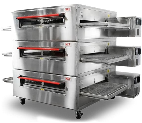 XLT 1832 Triple Stack Natural Gas Conveyor Pizza Oven (18″ belt, 32″ chamber)