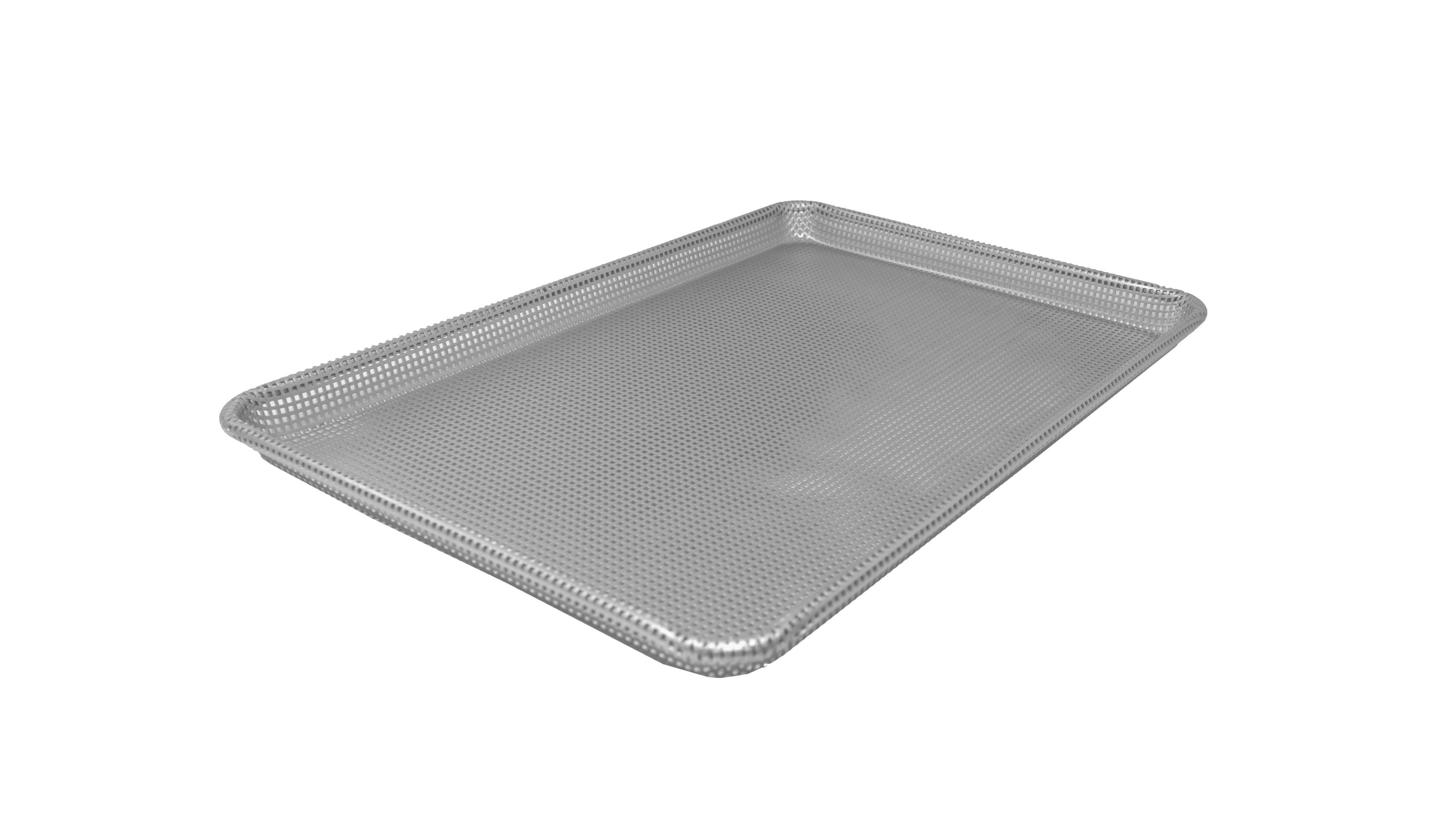 13" x 18" 16-Gauge (1.2 mm) Fully Perforated Aluminum Bun Pan