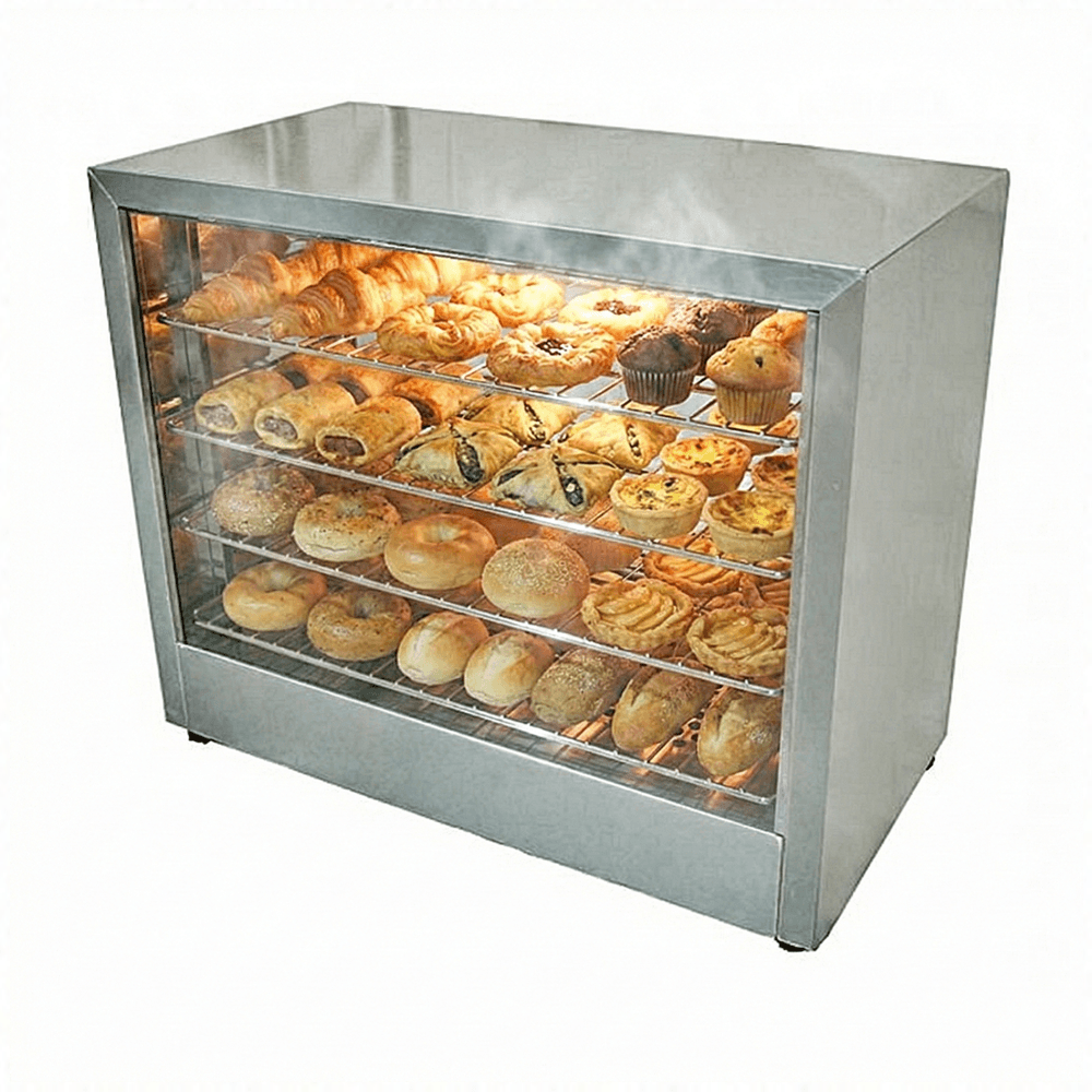 25" Display Warmer, 4 Shelves, Full-Service