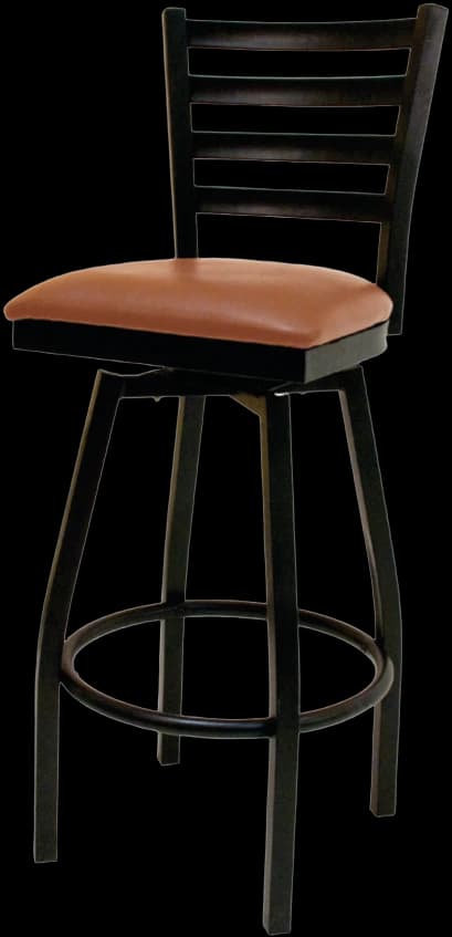 ATS 77-BSS Ladder-Back Swivel Barstool