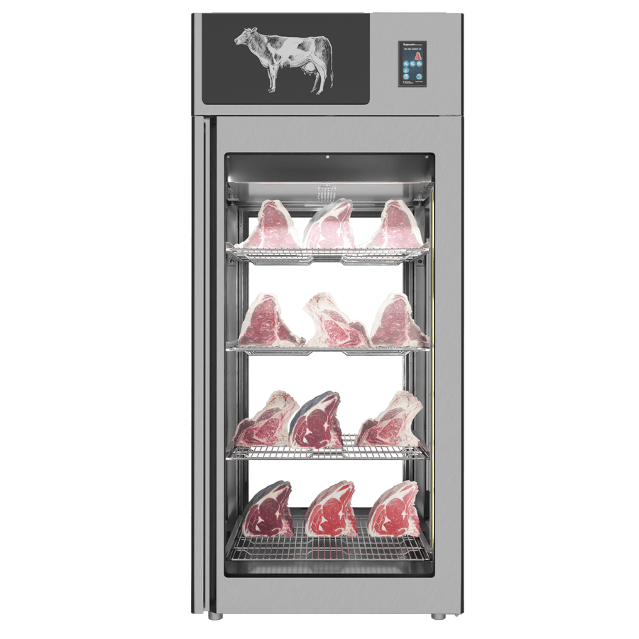 Stagionello® Dry Age 3.0 900 Liter, 225 Kg Dry Aging Cabinet with Humidity Management, 4-Glass View – 220-240V, 1Ph, 548W