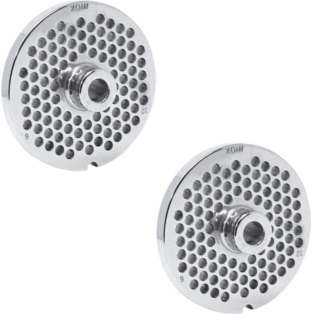 European Style #32 stainless steel plate with hub, 6mm (1/4″) – one notch/ round