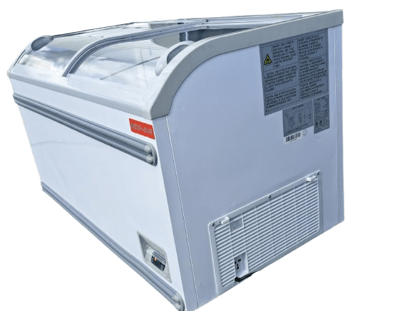 New Air NIF-56-CG 56in Curved Glass Island Freezer