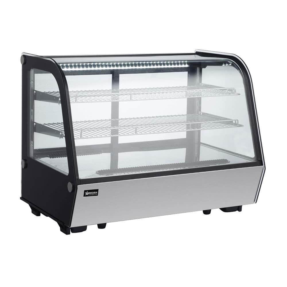 34″ Two (2) Shelf Countertop Refrigerated Display, 5.65 cu.ft. (160 L), Stainless Steel
