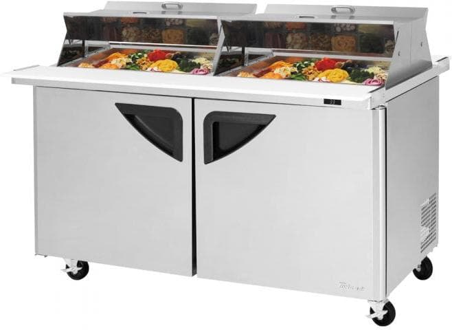 Turbo Air – Super Deluxe 60.25″ 2 Door Dual Sided Mega Top Refrigerated Sandwich Prep Table – TST-60SD-24-N-DS (ETA 5-6 Weeks)