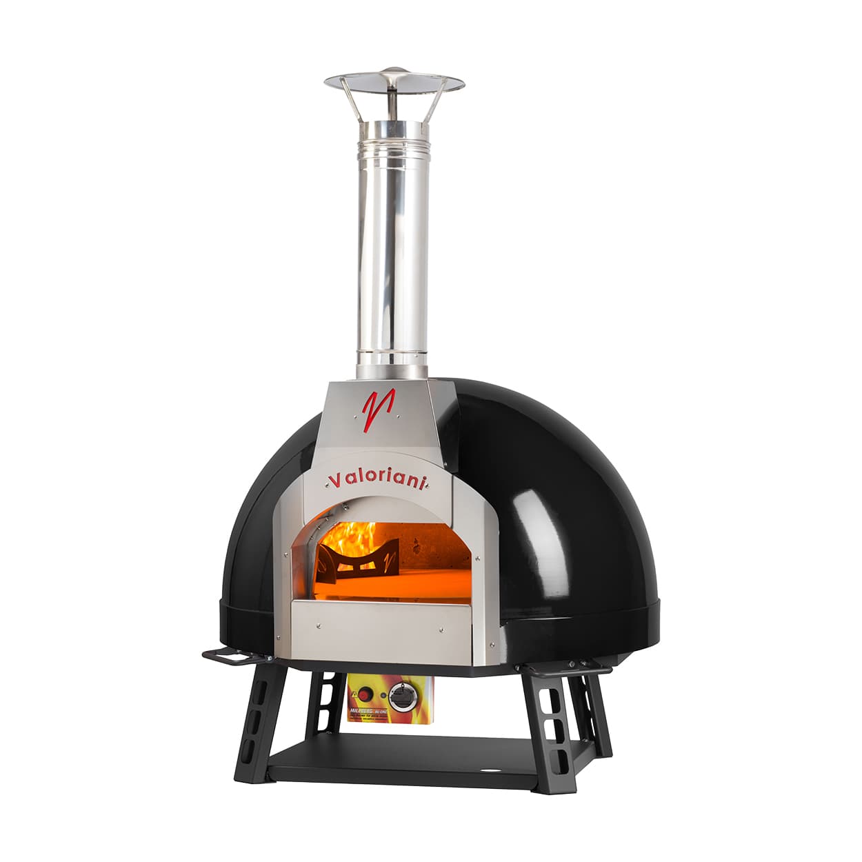Trento Valoriani Baby 75 Wood Fired & Gas Oven with Black Metal Dome – 48142