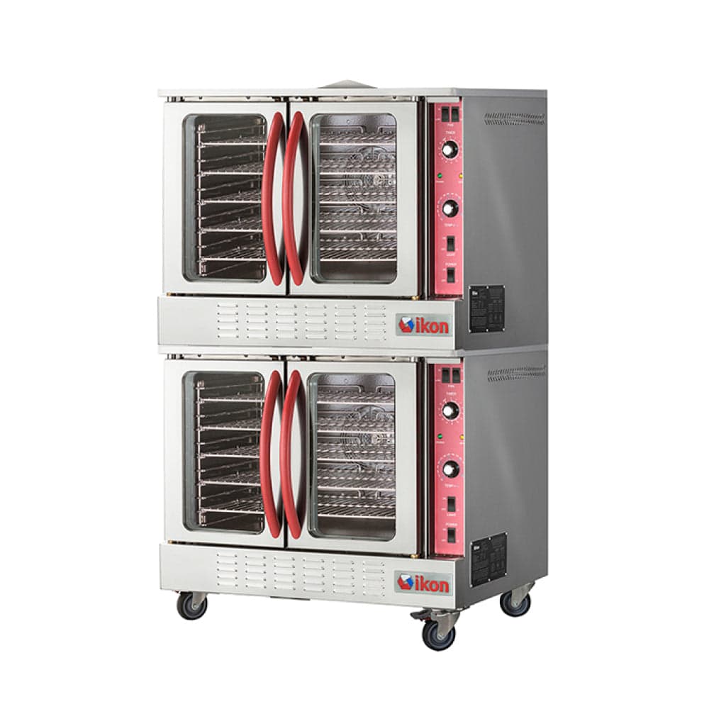 Ikon IECO-2 38″ Double Deck Electric Convection Oven with Leg and Caster Kit – 208/240V