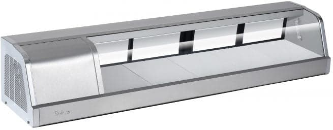 Turbo Air - 60" Stainless Steel Curved Glass Refrigerated Sushi Case with Right Side Compressor - SAK-60R-N (ETA 5-6 Weeks)