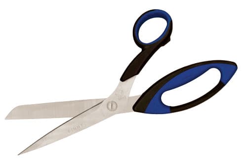 Stainless Steel Offset Shears with Blue and Black Handles