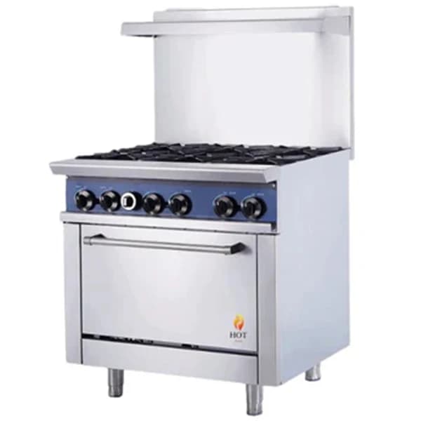 HOTZONE – 6 BURNER RANGE WITH CONVECTION OVEN 36″