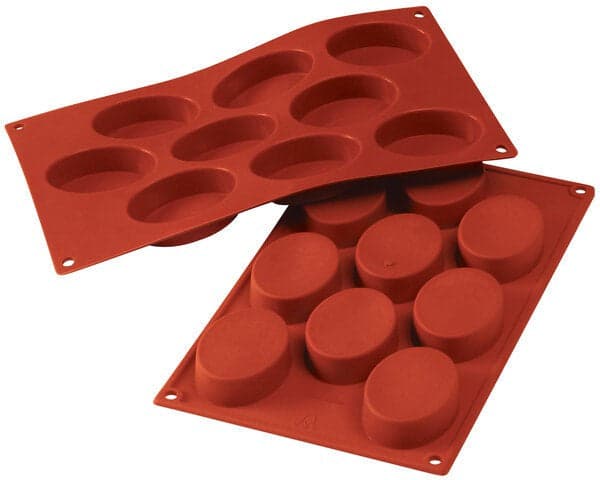Silikomart – Silicone 9 Compartment Small Ovals Baking Mold – SF018