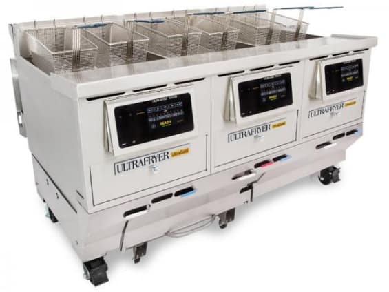 Ultrafryer – Right Size IR-RS Three Vat Commercial Gas Deep Fryer with UltraClear Plus Filtration – IRRS-20x14-3-UCP
