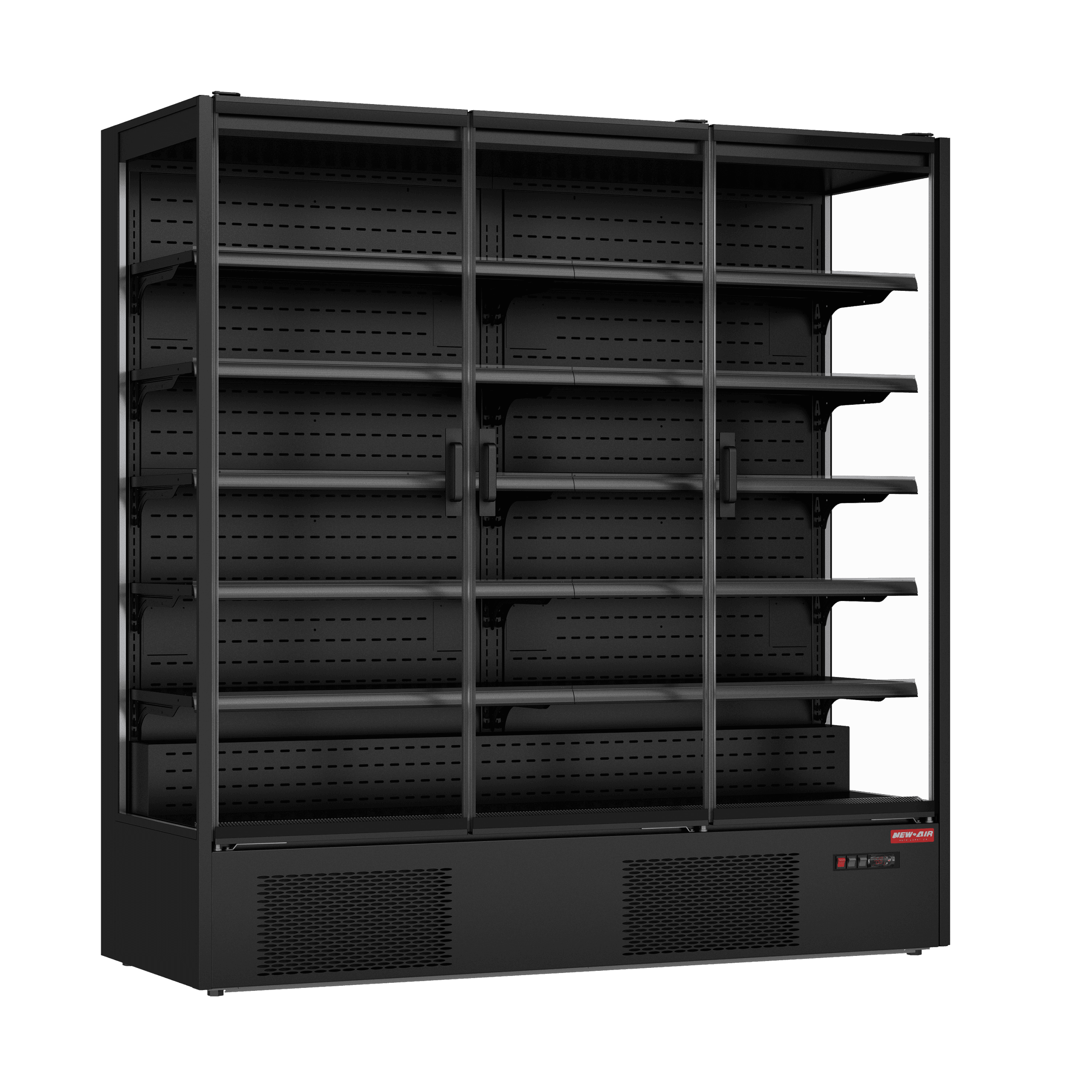 New Air NMD-74-3H 74" Seamless Glass Door Refrigerated Merchandiser