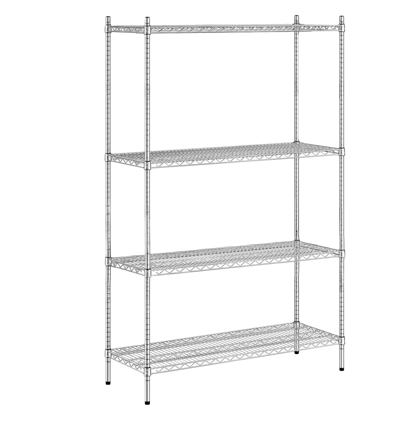 18″ x 36″ x 72″ Chrome Shelving Kit