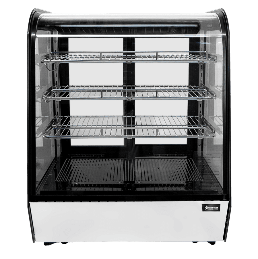 28″ Three (3) Shelf Countertop Curve Glass Refrigerated Display, 5 cu.ft. (145 L)