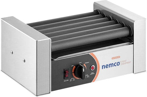 Nemco – 220V Hot Dog Roller Grill with GripsIt Non-Stick Coating with 10 Hot Dog Capacity – 8010SX-220 (ETA 4-6 Weeks)