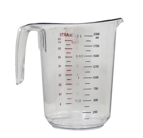 64 oz / 2 L Clear Polycarbonate Measuring Cup