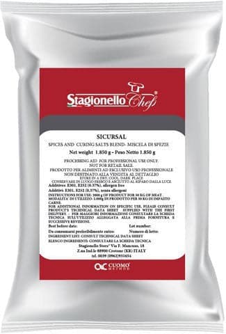 Stagionello Curing Salts and Spice Blends for Cured Salami Rapid Fermentation 1.85 kg / bag