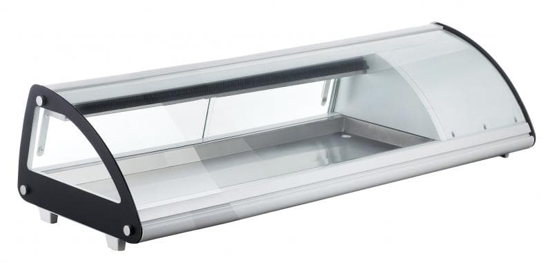 45″ Refrigerated Sushi Showcase with Curved Glass, 1.51 cu.ft. (43 L), White