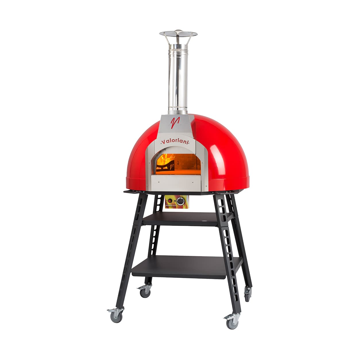 Trento Valoriani Baby 75 Wood Fired & Gas Oven with Red Metal Dome – 48143