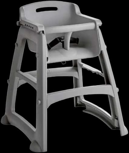 ATS Plastic High Chair, Grey
