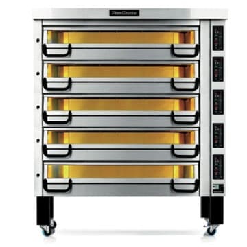 PizzaMaster – Four Stone Hearth, Five Deck, Modular Electric Deck Pizza Oven – 800 Series – PM 845ED