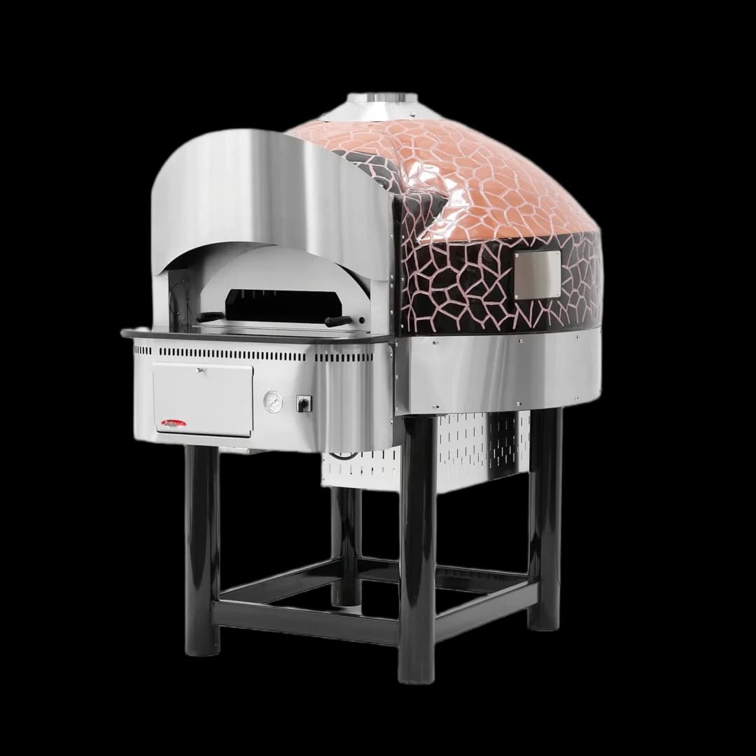 BakeMax BMSPO04 Commercial Floor Model Gas Rotating Pizza Oven