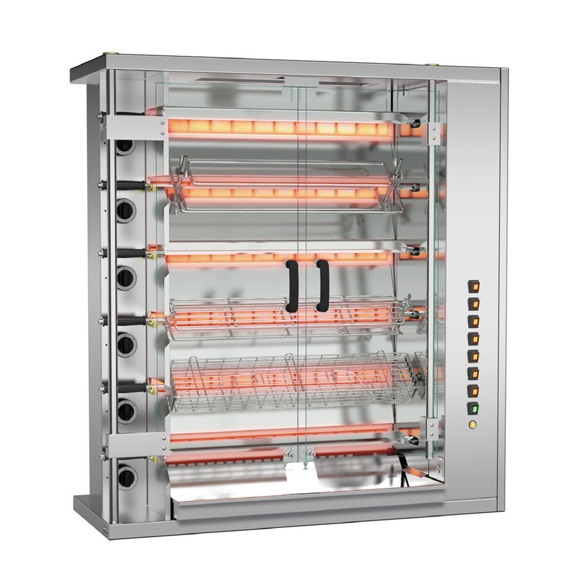 Rotisol – Special Market Rotisserie Oven, gas, floor model, 56-1/8" W, (8) stainless steel V-shaped – 1425.8SMIG