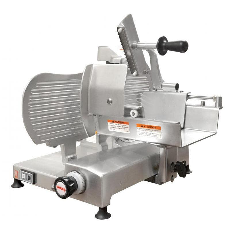 Omas S-Series 12.3″ Blade Horizontal Gear-Driven Meat Slicer | Trento – 110 V, 0.4 HP