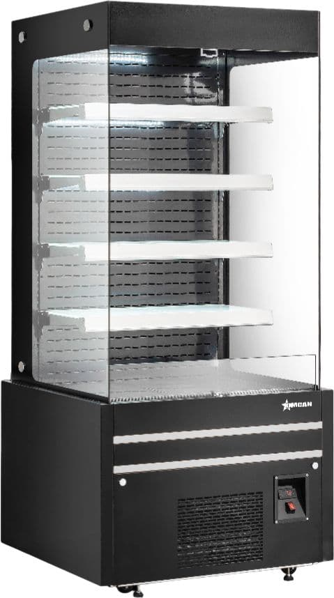 36” Four (4) Shelf Grab-and-Go Open Front Refrigerated Showcase, 19.77 cu.ft. (560 L), Black