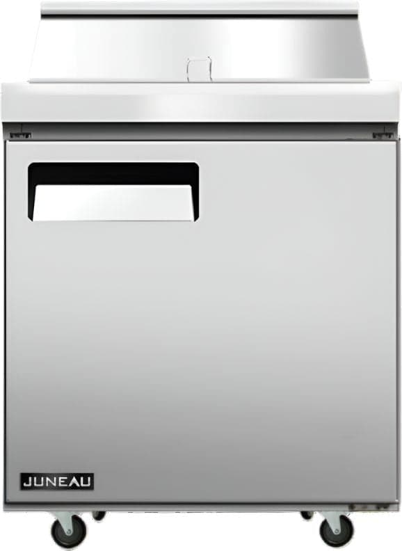Juneau 28″ One (1) Door Refrigerated Prep Table, 3.4 cu.ft (95 Liters), Stainless Steel