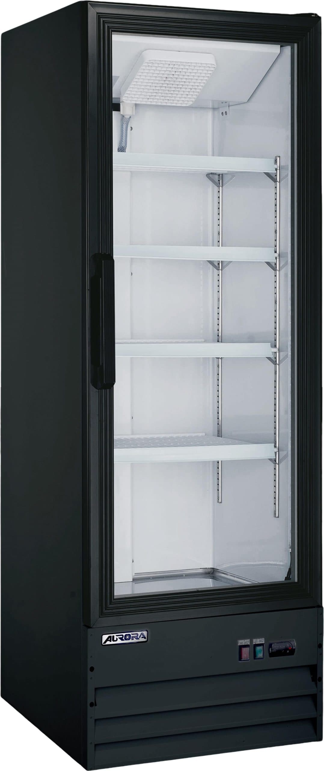 Aurora 22" One (1) Glass Door Display Refrigerator, 9 cu.ft. (254 L), Black