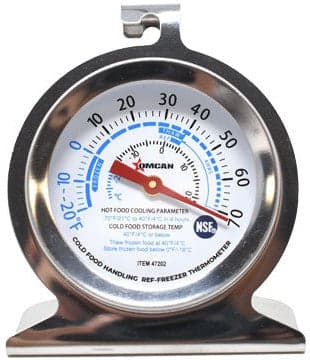 Refrigeration Thermometer with Hanging Hook and Built-in Standing Panel