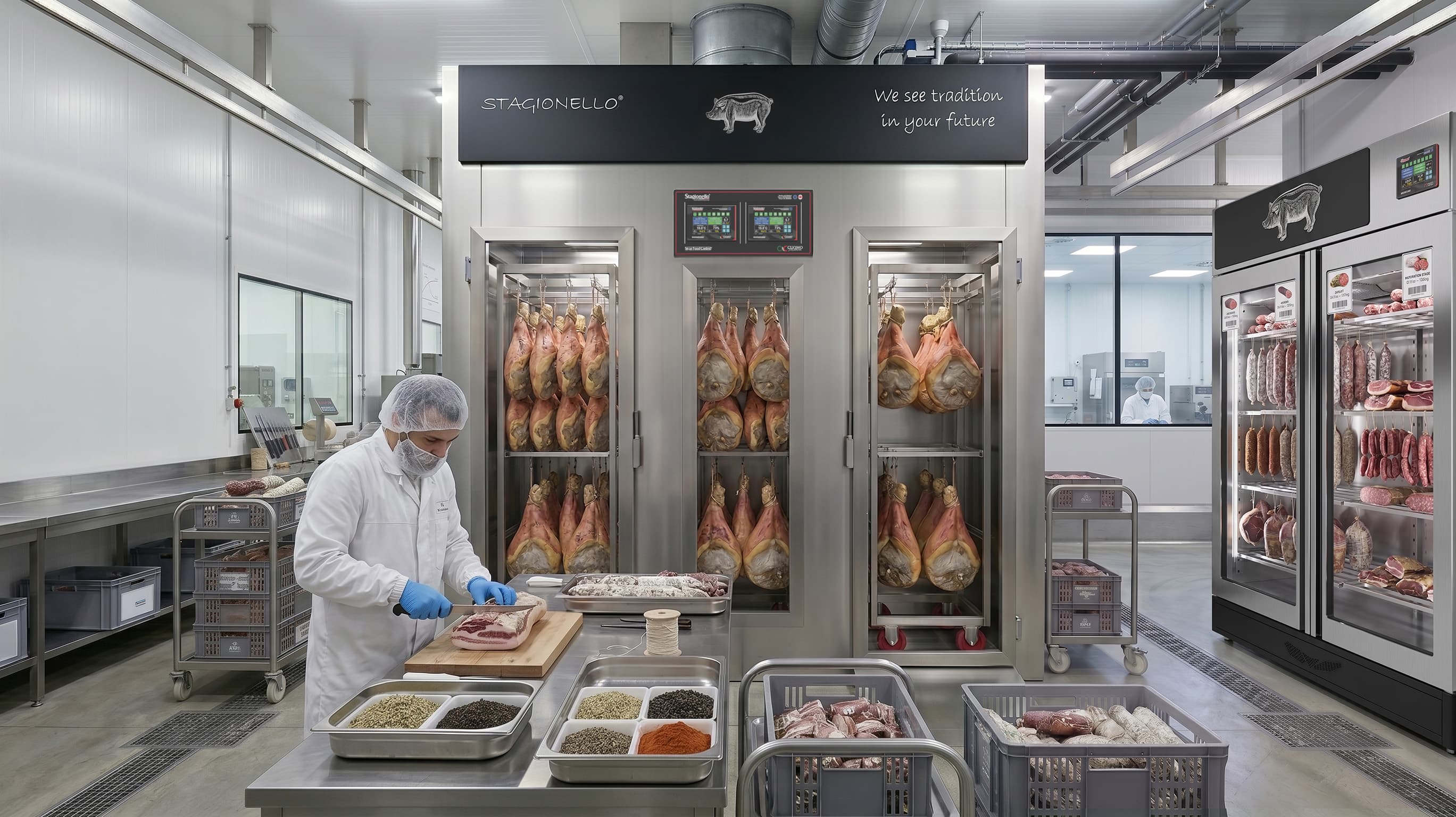 Stagionello 200 + 600 Kg Meat Curing Cabinet – 45487