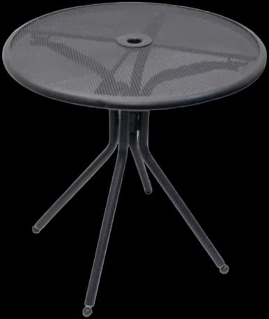 ATS Circle Perforated Metal Outdoor Table Top, 30"R, Black
