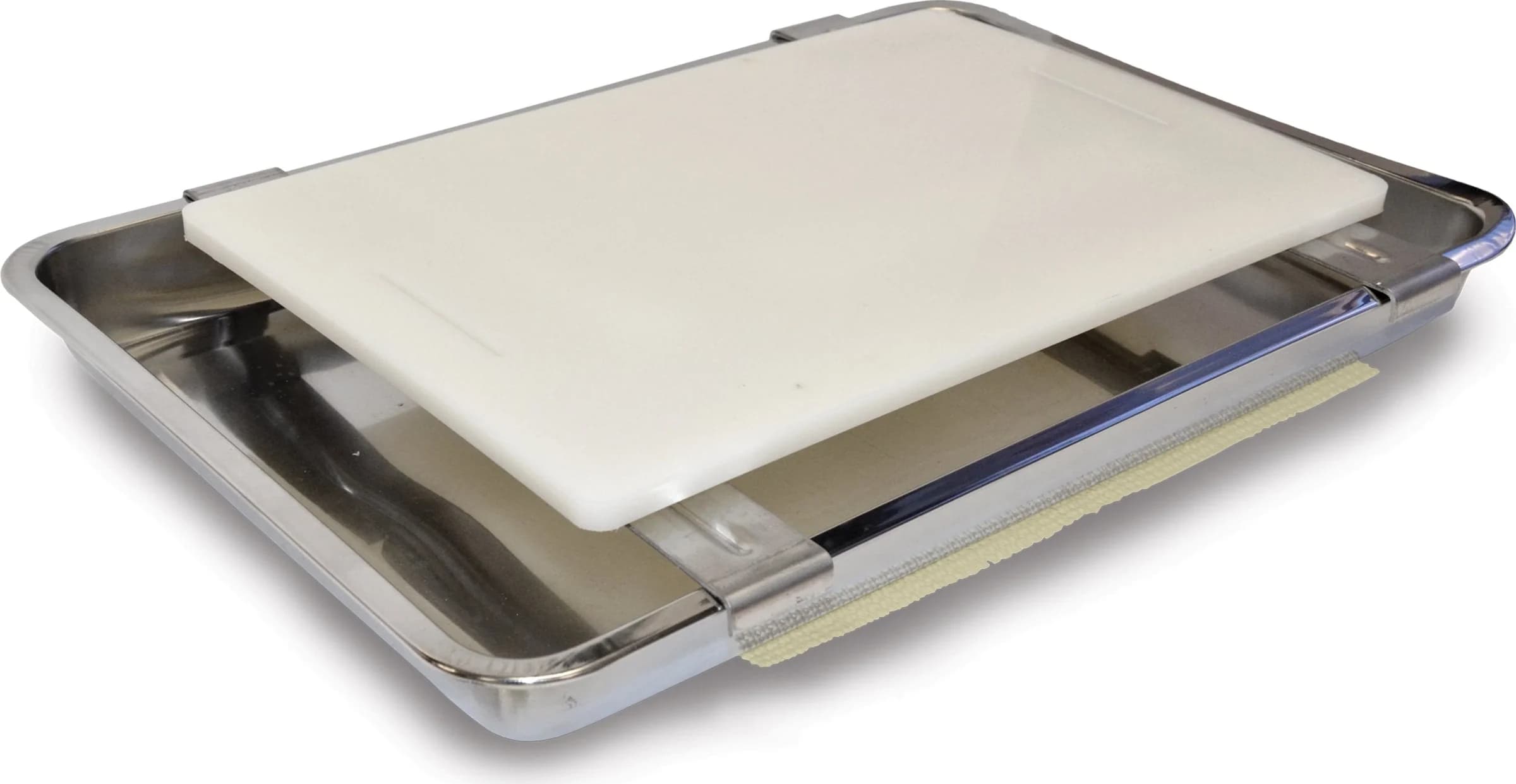 15.4″ x 10.2″ Carving / Filet Cutting Board with Stainless Steel Drip Pan