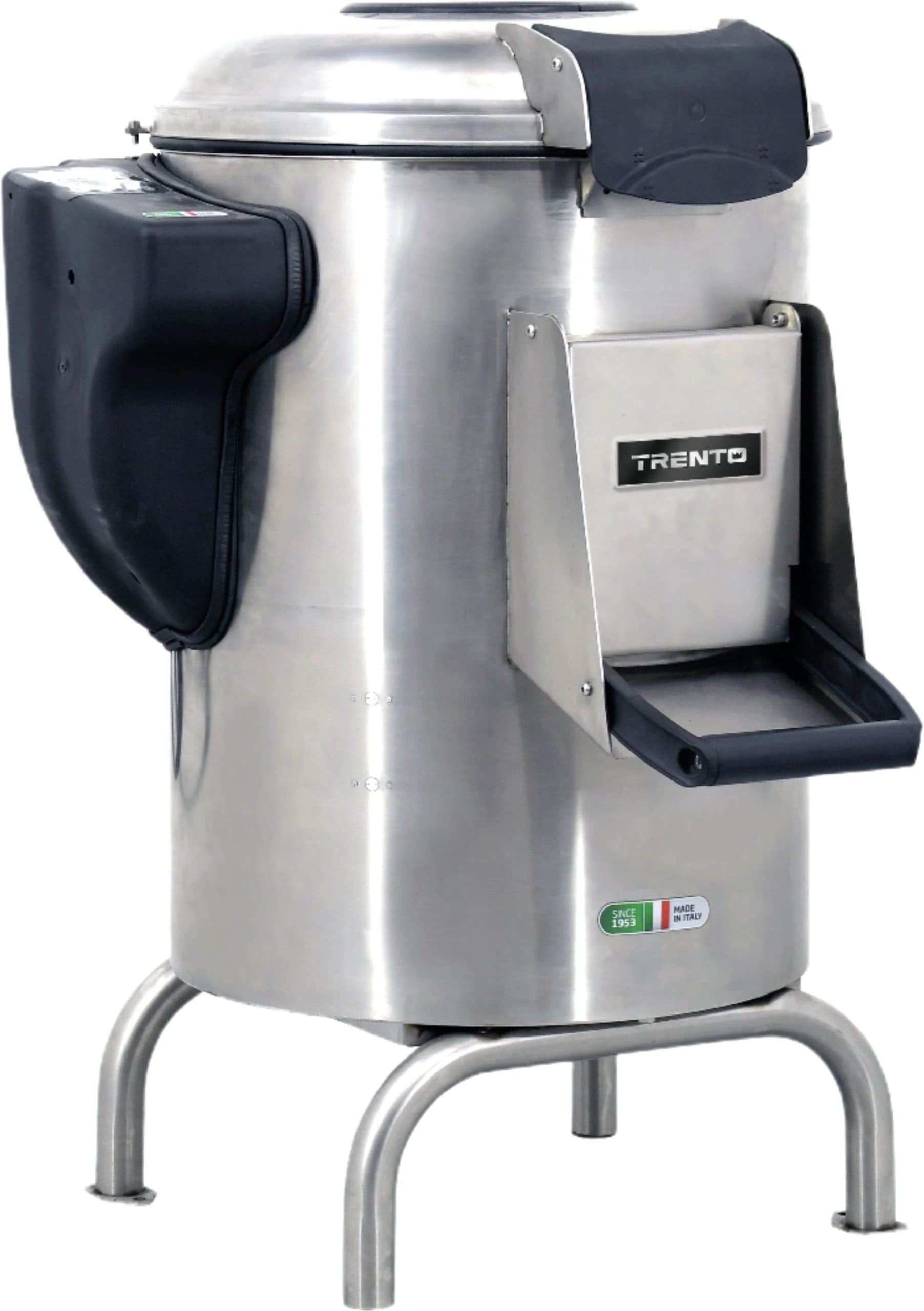 Trento 66 lbs. Potato Peeler with Microswitch and Floor Water Discharge – 220V, 1Ph, 1.2HP