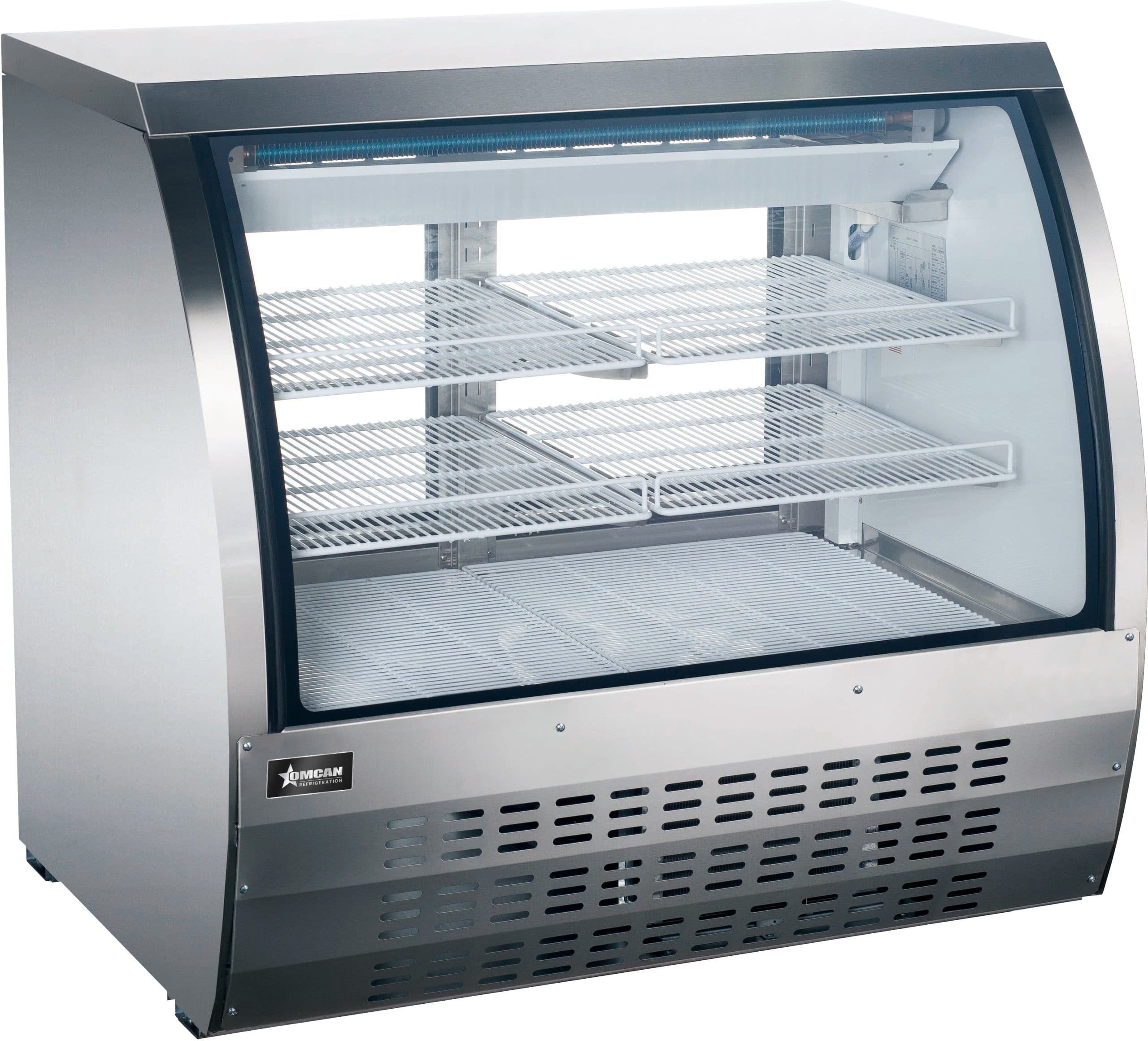 47″ Two (2) Shelf Floor Refrigerated Display Case, 18 cu.ft. (508 L), Stainless Steel
