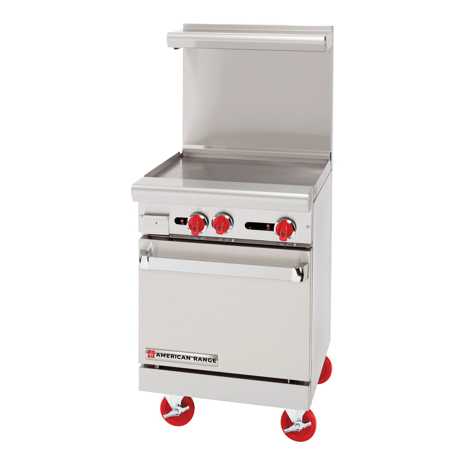 American Range – 24″ Stainless Steel Restaurant Range With 24″ Griddles, And 20″ Standard Oven – AR-24G
