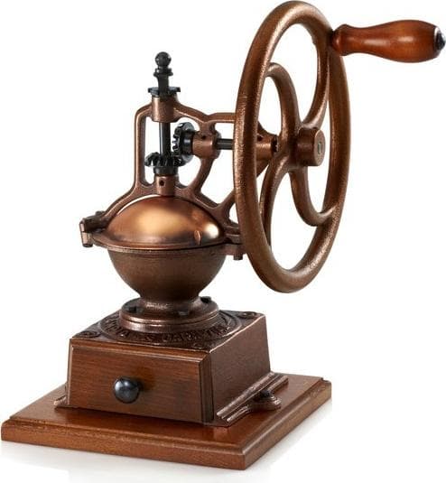 Brown Cast Iron and Beech Wood Manual Traditional Coffee Grinder