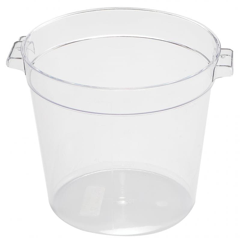 4 qt Polycarbonate Clear Round Food Storage Container